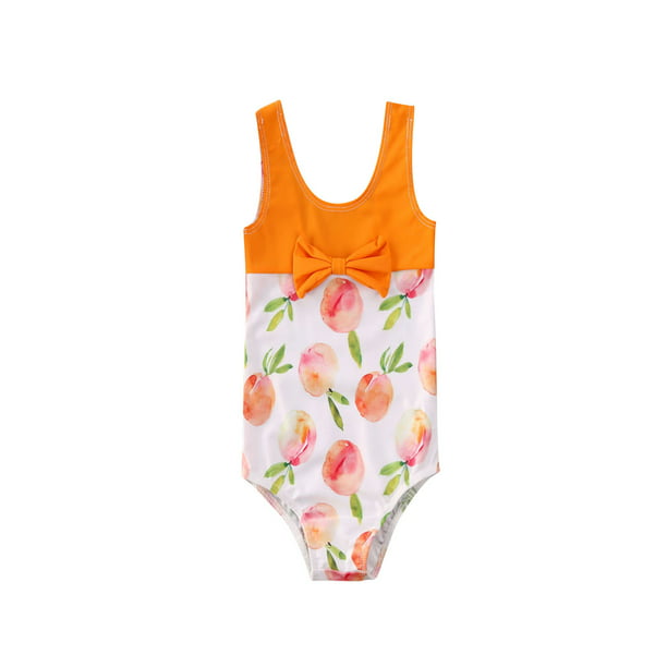 Emmababy - Toddler Kids Baby Girls Swimwear Bow Peach Bikini Swimsuit ...