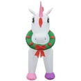 thumbnail image 3 of Jeco 4' Giant Weather Resistant Polyester Inflatable LED Christmas Unicorn, 3 of 9