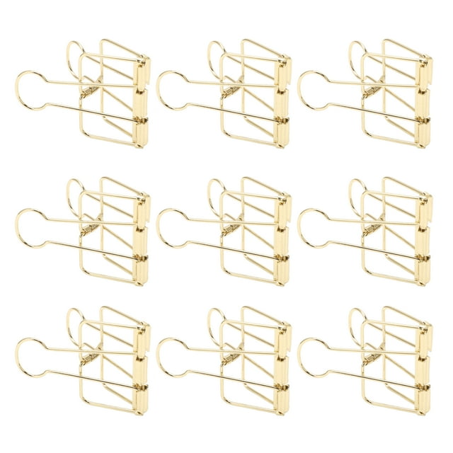 Wire Binder Clips, 2in Wide Simple Style 30Pcs Widely Used Paper Clamps For Office Gold,Rose Gold,Purple
