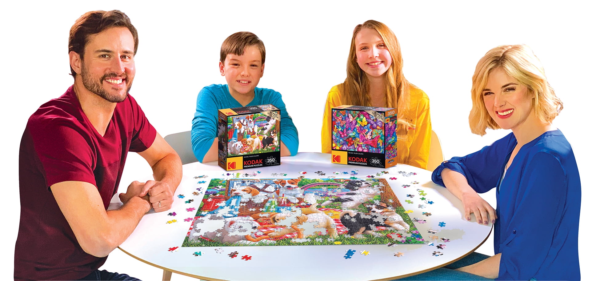 Kodak 350-Piece Puppies on a Picnic XL Jigsaw Puzzle