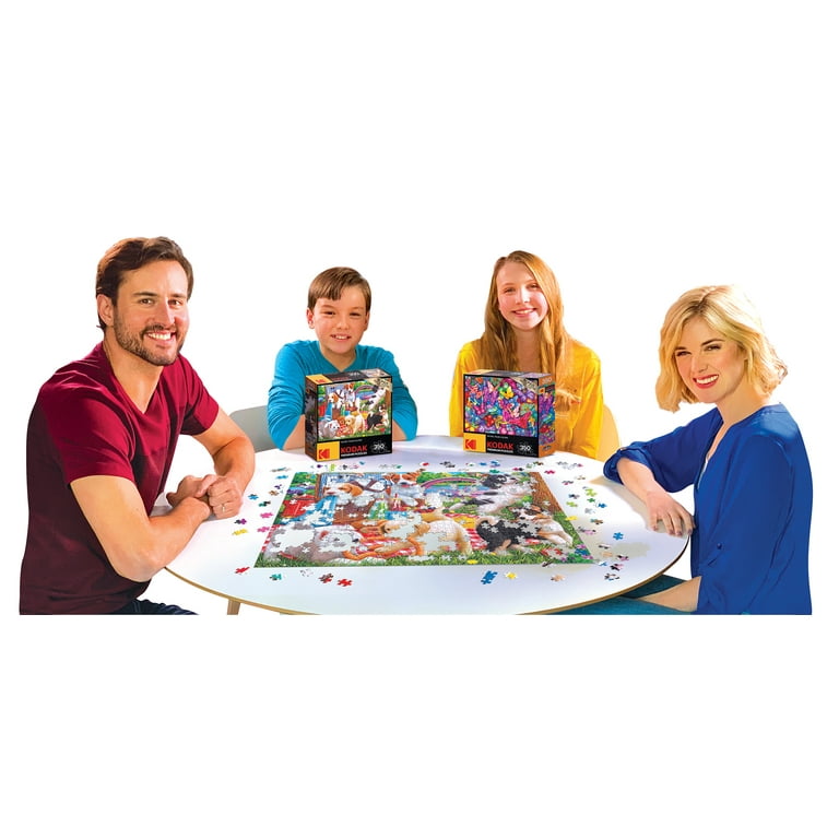 Kodak 350-Piece Puppies on a Picnic XL Jigsaw Puzzle for Beginners
