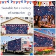 thumbnail image 3 of 250 Year American Anniversary Flag Garage Door Cover Banner 7 x 8 FT, Blue Fireworks Garage Door Curtains Backdrop with Grommets for Indoor Outdoor Wall Party Porch Yard Decorations Background, 3 of 8