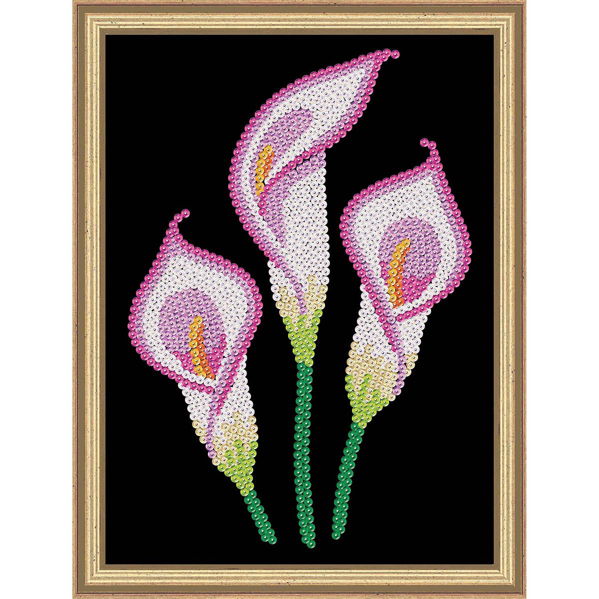 GLITTER CALLA LILY Removable wall sticker for home or kids room or nursery