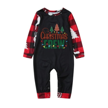 

Nomeni Christmas Pjs Letter Plaid Print Long Sleeve T Shirt Top And Pants Xmas Sleepwear Holiday Family Matching Pajamas Outfit