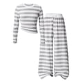 thumbnail image 3 of OYXSER Teen Girls Striped Ribbed Round Neck Top and Wide Leg Pants Set Outfit, Gray 8-9 Years, 3 of 9