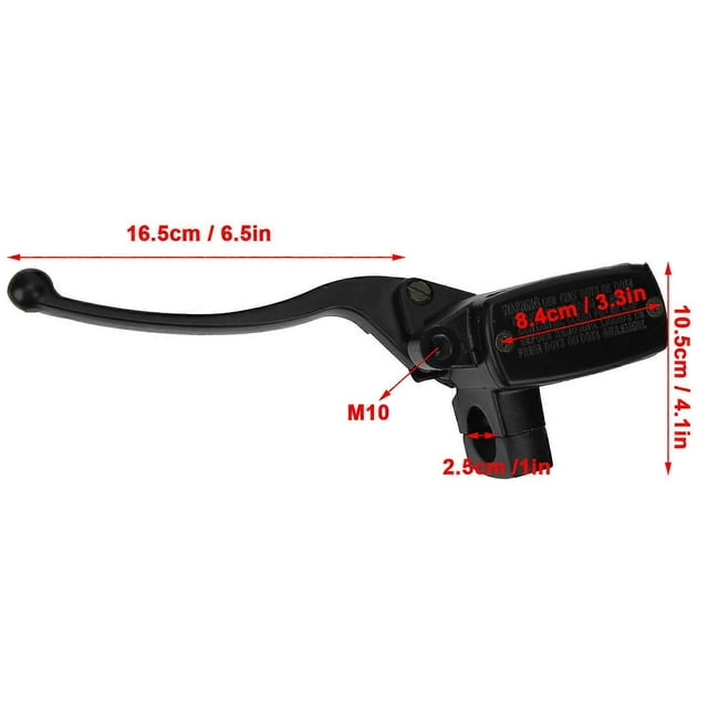 Hydraulic Brake Clutch Master Cylinder Lever Pump Silver for Motorcycle ATVs with 1in Handlebars