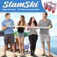 thumbnail image 2 of P&P Imports LLC GoPong Slamski | Retro 4 Person Drinking Ski with 50 Plastic Shot Glasses, 2 of 7