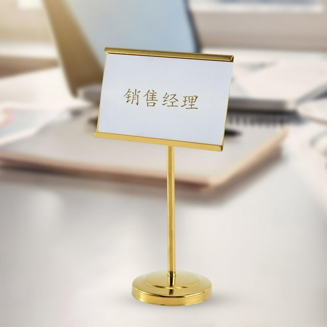 Soporte para Tarjetas de Visita para Escritorio, Soporte para Nombre de Tarjeta, Soporte para Mostrador, Estante, Organizador para Recepcionista, Oro Macarena Tarjetero