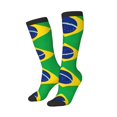 thumbnail image 2 of Women's Knee High Socks Flag Of Brazil Thermal Soft Knee Long Socks, 2 of 7