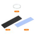 thumbnail image 3 of Uxcell Copper Heatsink 70x20x3mm W Thermal Pad Rubber Ring for M.2 SSD Cooler 1 Set, 3 of 6