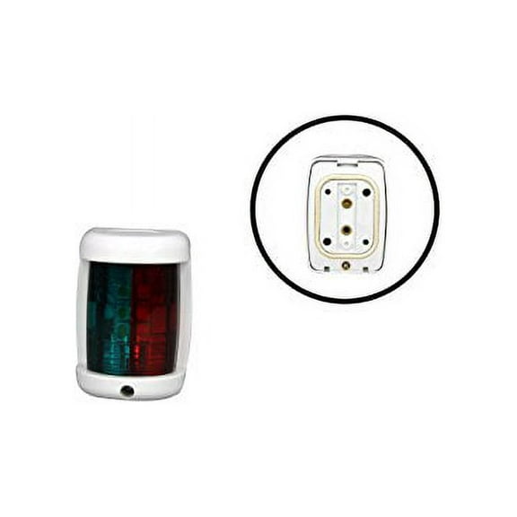 Pactrade Marine Boat Mini Red & Green Combination Bow LED navigation Light 12v up to 2NM (White)