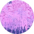 thumbnail image 1 of Ahgly Company Indoor Round Abstract Purple Modern Area Rugs, 3' Round, 1 of 4