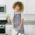 thumbnail image 4 of Blue and White Abstract Pattern Kids Aprons for Girls and Boys,Adjustable Neck Strap Toddler Aprons for Kids Cooking Baking, 4 of 6