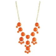 Zia Bubble Statement Necklace, Orange