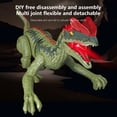 thumbnail image 4 of Remote Control Dinosaur Toy Green Plastic 2.4G Five Direction Simulation Walking Robot With Sound Light For Kids Age 4 12, 4 of 9