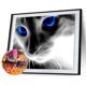 thumbnail image 5 of Cuadros Decorativos Taladro completo gato de ojos azules 5D diamante DIY pintura artesanal Kit decoración del hogar Ehuebsd Nuevos Originales, 5 of 5