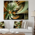 thumbnail image 1 of Fleur Fractale Orange Verte Symmétrique - Impression sur Toile Florale, 1 of 3