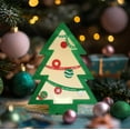 Holiday Time Christmas Tree Craft Kit with LED lights, 8.46 x 11 x 2