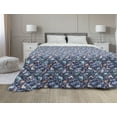thumbnail image 1 of Botanical Down Alternative Comforter, Continuous Pattern with Leafy Branches, Microfiber Quilt for All Season, 5 Sizes, Night Blue Sky Blue, by Ambesonne, 1 of 3