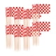 thumbnail image 1 of 100 mini palillos de dientes con forma de bandera, accesorios para aperitivos, manualidades, fiestas, cupcakes. rojo blanco, 1 of 9