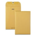 thumbnail image 2 of Quality Park QUA37555 6 in. x 9 in. #55 Square Flap Clasp/Gummed Closure Clasp Envelope - Brown Kraft (500/Carton), 2 of 5
