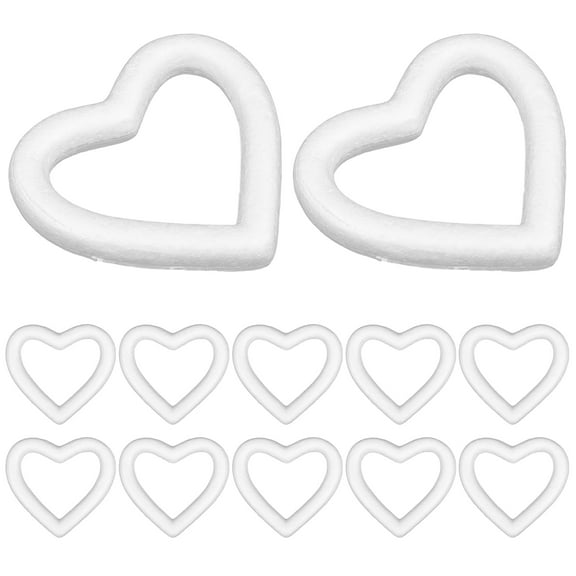 Soimiss 10Pcs White Hollow Heart DIY Craft Models for Valentine Christmas Decorations