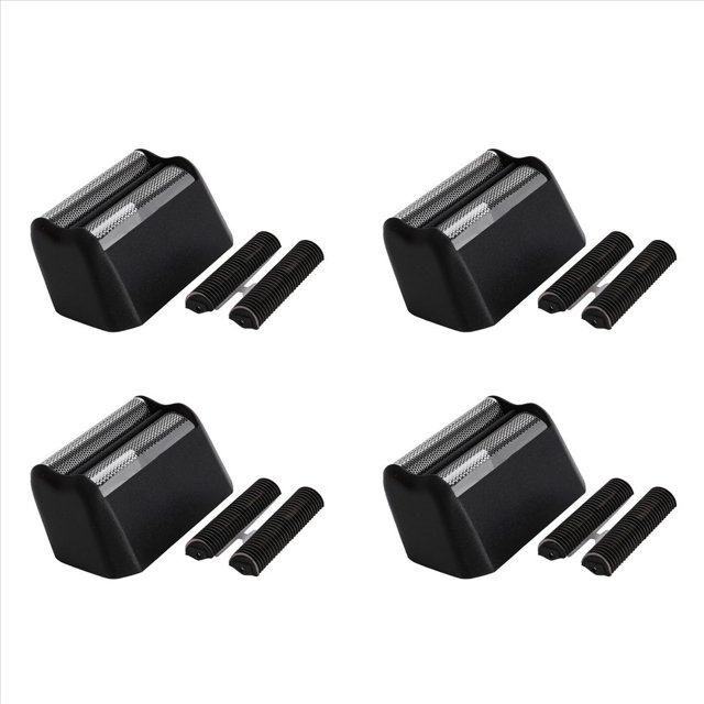 4X Tête de Lame de Rechange pour KM-1103 Lame en Maille Filet Pièces de Rasage Barbe s'Adapte au Rasoir Finale 8164,4 Ensemble Tête de Coupe x + Filet de Coupe