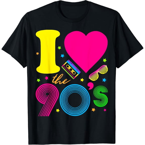 1990's 90s TShirt I Heart the Nineties Shirt T-Shirt mens t shirt,black,women,funny,misfits,men,journey