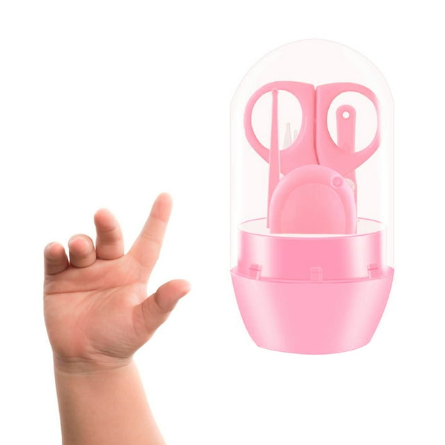 Kit Cortauñas + Tijeras + Pinzas + Limador para Bebé - Amababy - Incluye Estuche