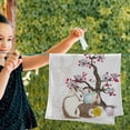 thumbnail image 2 of Easter Rabbit Eggs Hand Towels 2 PCS, Spring Magnolia Tree Kitchen Towel Ultra Soft and Highly Absorbent,Decorative Fingertip Face Towel for Bathroom Hotel, 28.3"x14.4", 2 of 4