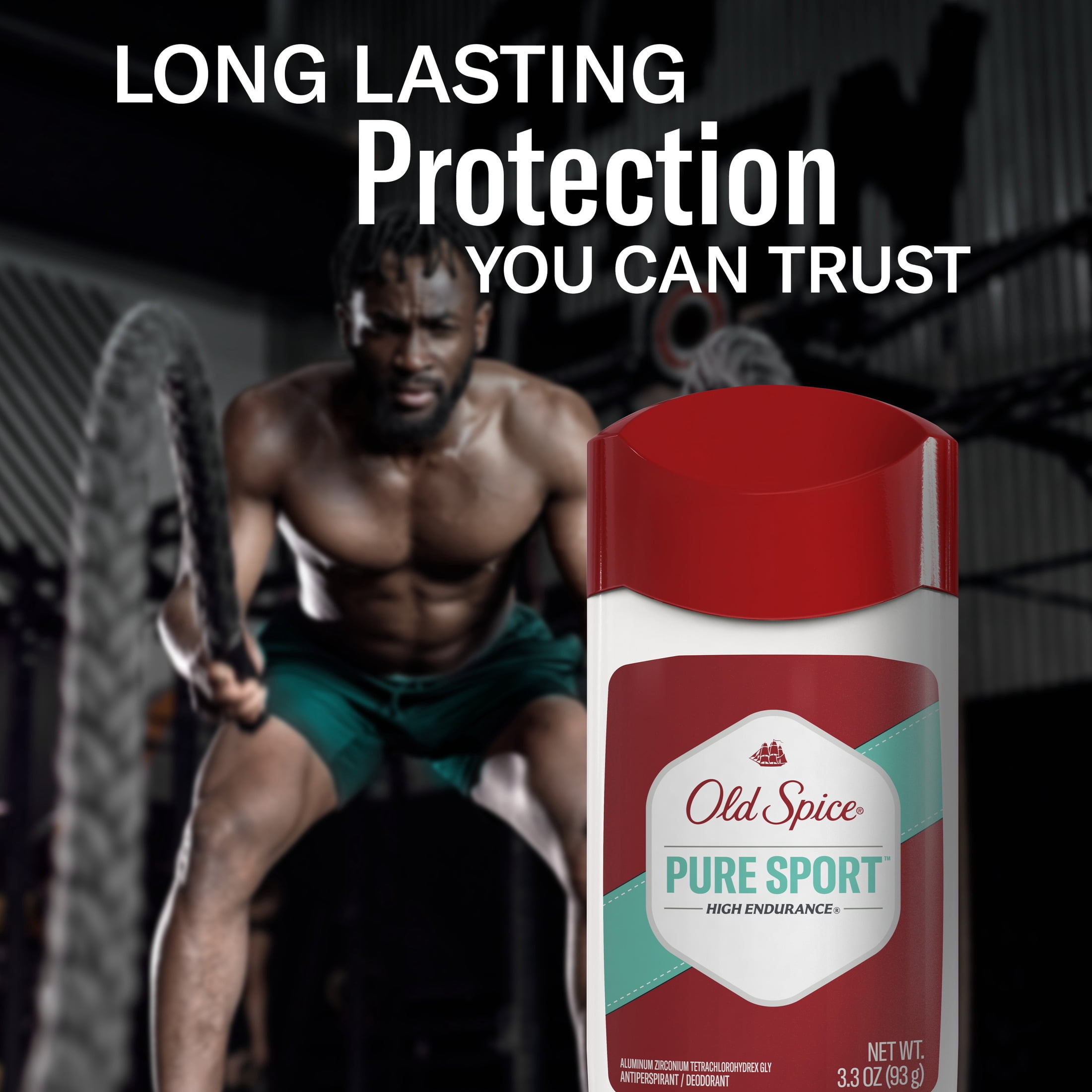 (2 pack) Old Spice Deodorant for Men, Antiperspirant, Pure Sport, 24/7 Sweat & Odor Protection, 3.3 oz, 3-Pack