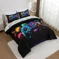 thumbnail image 3 of NTBED Game Console Comforter Set for Boys Girls Kids Space Universe Gaming Lightweight Microfiber Gamer Bedding Sets (Multi, Queen 5Pcs), 3 of 6