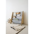 thumbnail image 4 of 3 Sprouts Recycled Fabric Kids Book Rack Storage Bookshelf Organizer in Gingham Blue for Ages 3+, 4 of 4