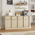 thumbnail image 5 of Accreate 31.5"H Sideboard Buffet Cabinet with 2/4 Drawers, Large Coffee Storage Cabinet, Modern Buffet Table for Kitchen, Dining Room, Living Room, Farmhouse Accent Console, 5 of 6