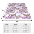 thumbnail image 3 of Bixox Fleece Blanket Owl And Floral Pattern Super Soft Double-Sided Microfiber Flannel Blanket for Sofa, Bed, Couch,Suitable for All Seasons - 40"x30", 3 of 5