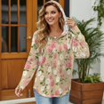 thumbnail image 3 of DISNIMO Floral Printed Sweatshirts for Women Trendy Hoodies Long Sleeve Pullover Tops Waffle Shirts for Fall Winter, S, 3 of 7