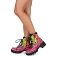 thumbnail image 6 of Women Hardware Cap Toe Lace-Up Chunky Lug Sole Combat Boot 19557, 6 of 6