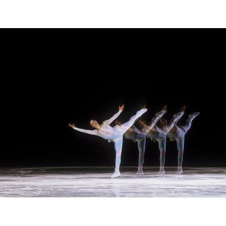 Sequence of Female Figure Skater in Action Print Wall