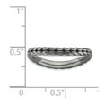 thumbnail image 2 of 2.25mm Sterling Silver Stackable Polished Black-plated Wave Ring - 2.9 Grams - Size 9, 2 of 2