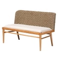 thumbnail image 2 of bali & pari Denver Seagrass and Acacia Wood 2-Piece Dining Nook Banquette Set, 2 of 9