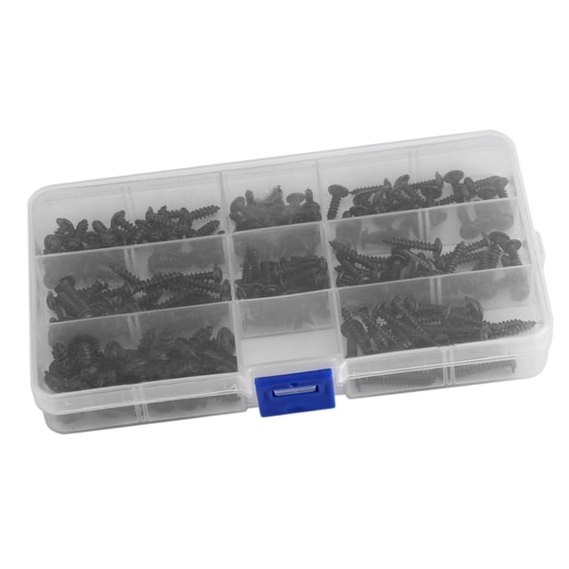 Kit de Vis à Tête Ronde - 200Pcs Tête Ronde en Acier Inoxydable Auto-Taraudeuse Vis Outils Accessoires Ensemble Kit de Vis