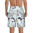 thumbnail image 3 of KLL Sea Life Elements Men's Casual Summer Beach Shorts Hawaiian Shorts with Pockets-X-Large, 3 of 5