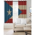 thumbnail image 2 of Puerto Rico Flag Blackout Curtains for Bedroom Living Room Darkening Curtains 84 Inch Length 2 Panels Set Red Blue Vintage Window Curtain Thermal Insulated Window Treatment Grommet Drapes 42"x84", 2 of 9
