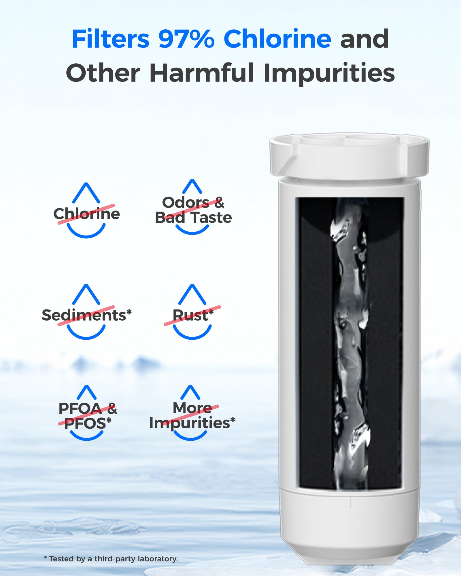 Waterdrop XWF Refrigerator Water Filter, Replacement for GE® WR17X30702, NSF 42/372 Certified, Compatible with GNE27, GFE26, GDE25, GSS25, PSE25 Series Refrigerators,2-Pack (Not XWFE®)