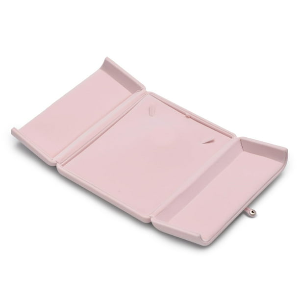 Caja de embalaje de joyería de terciopelo rosa, caja de almacenamiento para pendientes colgantes, caja de regalo para colgante, tela de terciopelo con doble apertura