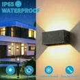 thumbnail image 4 of Aplique de pared exterior de aluminio, ángulo de haz ajustable, impermeable IP54, efecto de luz clara y gran área de iluminación, luz exterior moderna de 24 W con fácil instalación, 4 of 5
