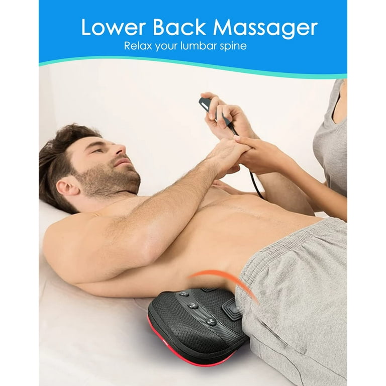 Auxoliev Electric Lumbar Traction with Heat Back Massager FSA HSA Eligible  with Dynamic Airbag Back Stretching, 3 Level Hot Compress , Electrotherapy