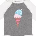 thumbnail image 4 of Inktastic Valentine's Day Ice Cream Cone Boys or Girls Long Sleeve Baby Bodysuit, 4 of 5