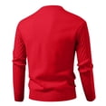 thumbnail image 2 of Men's Textured Knit Crew Neck Sweater Long Sleeve Solid Casual Pullover Top, 2 of 4