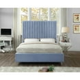 thumbnail image 5 of Candace Sky Blue Velvet Full Bed-Color:Sky Blue Velvet,Style:Contemporary, 5 of 6